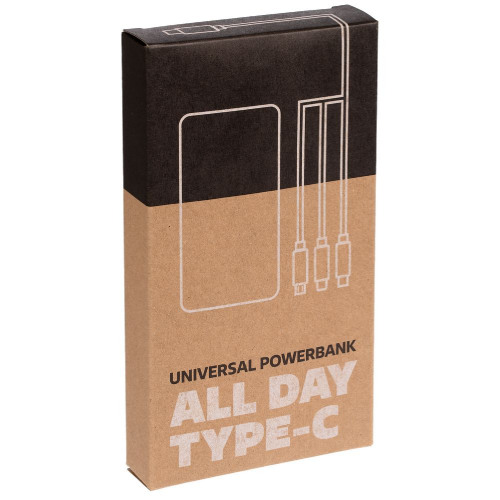Aккумулятор Uniscend All Day Type-C 10000 мAч, белый