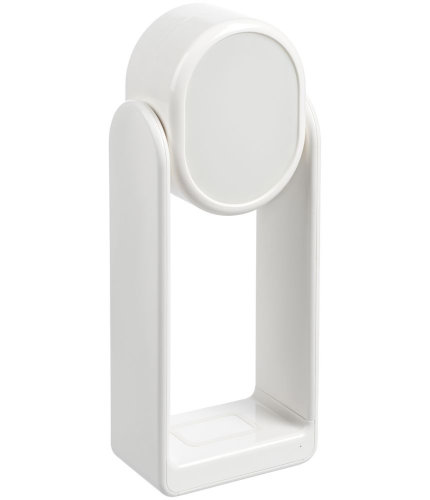 Настольная лампа с зеркалом и беспроводной зарядкой Tyro, белая