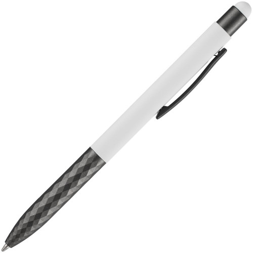Ручка шариковая Digit Soft Touch со стилусом, белая