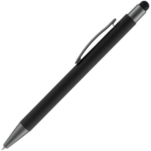 Ручка шариковая Atento Soft Touch Stylus со стилусом, черная