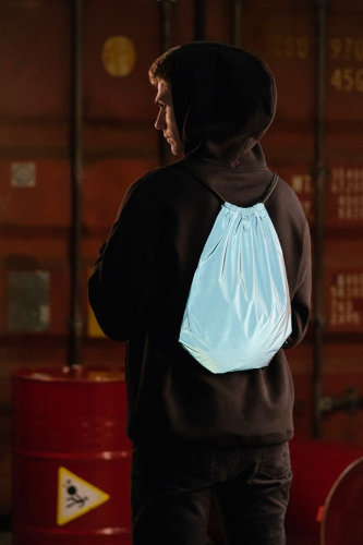 Рюкзак-мешок Manifest из светоотражающей ткани, серый