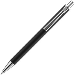 Ручка шариковая Lobby Soft Touch Chrome, черная