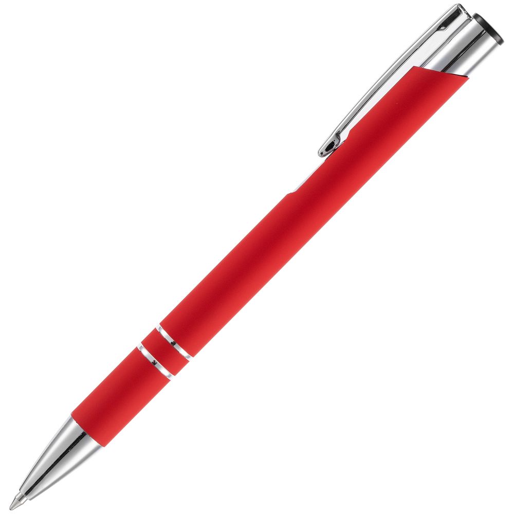Ручка шариковая Keskus Soft Touch, красная