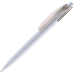 Ручка шариковая Bento, белая с серым